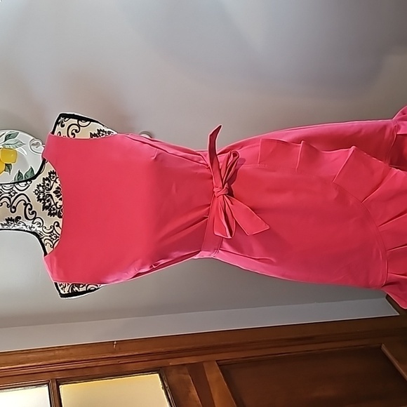 Calvin Klein faux wrap ruffle hem sz 2 pink dress Easter Spring - Picture 3 of 11